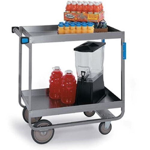 Lakeside Stainless Steel Heavy Duty Nsf Deep Shelf Utility Cart With 2 Shelves, 22 1/4 X 38 X 37 1/4 Inch