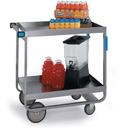 Lakeside Stainless Steel Heavy Duty NSF Deep Shelf Utility Cart with 2 Shelves, 22 1/4 x 54 x 37 1/4 inch.