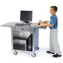 Lakeside Stainless Steel with Laminate Finish Cashier Stand, 26 1/4 x 51 1/4 x 35 inch.