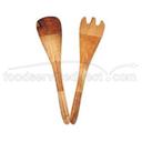 Alegacy Woven Wood Salad Fork and Spoon Set, 10 inch -- 1 set.