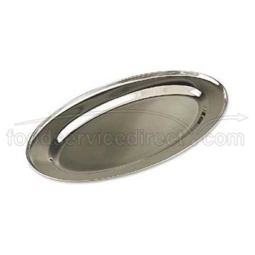Alegacy Stainless Steel Oval Serving Platter, 14 x 9 inch.