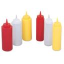 Alegacy Polyethylene Red Ketchup Squeeze Bottle, 8 Ounce -- 12 per case.