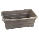 Alegacy Plastic Gray Stacking Lug, 26 x 16 1/4 x 8 inch.