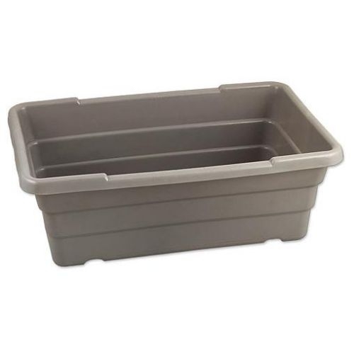Alegacy Plastic Gray Stacking Lug, 26 x 16 1/4 x 8 inch.