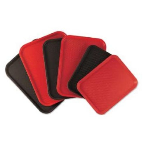 Alegacy Rectangular Plastic Brown Serving Tray, 14 x 18 inch -- 12 per case.