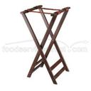 Alegacy Dark Mahogany Wooden Tray Stand with Rubber Ring, 16 1/4 x 32 1/2 inch.