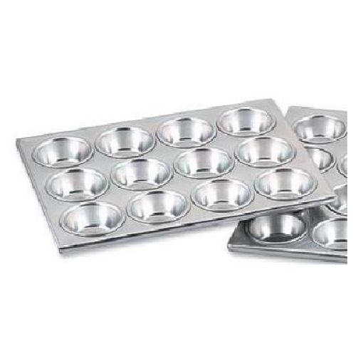 Alegacy Aluminum Muffin/Cup Cake Pan - 12 Cup, 2 3/4 inch Top Inside Diameter.