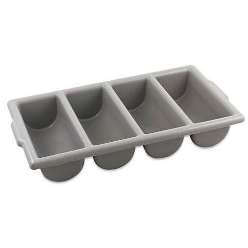 Alegacy Plastic Gray 4-compartment Cutlery Box, 21 1/2 X 11 3/4 X 3 3/4 Inch