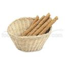 Alegacy Natural Round Rattan Core Bread Basket, 8 x 2 1/2 inch -- 12 per case.