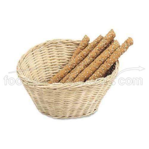 Alegacy Natural Round Rattan Core Bread Basket, 8 x 2 1/2 inch -- 12 per case.