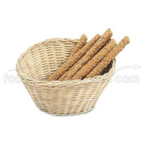Alegacy Natural Round Rattan Core Bread Basket, 8 X 2 1/2 Inch -- 12 Per Case