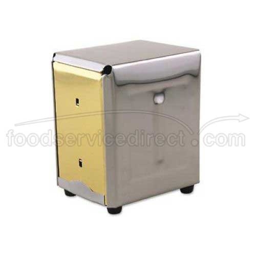 Alegacy Chrome Plated Junior Napkin Dispenser, 4 x 4 1/2 x 5 3/4 inch.