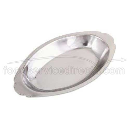 Alegacy Stainless Steel Oval Au Gratin Dish, 8 Ounce.