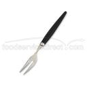 Alegacy Stainless Steel Snail Fork with Black Plastic Handle, 7 inch.