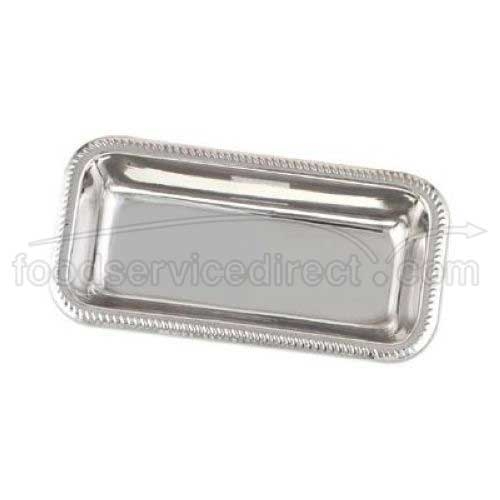 Alegacy Stainless Steel Rectangular Serving Tray, 9 x 4 1/2 x 1 1/4 inch.