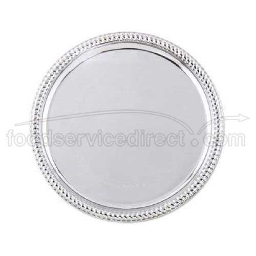Alegacy Stainless Steel Round Plain Trim Cater Tray, 14 inch.