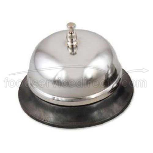 Alegacy Nickel Plated Durable Call Bell, 4 Inch Base Diameter