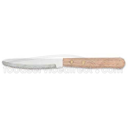 Alegacy Hollow Ground Steak Knife with Hardwood Handle, 3 1/2 inch Blade Length -- 12 per case.