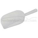Red Alegacy Plastic One Piece White Scoop, 6 1/4 x 3 1/4 x 2 3/8 inch Bowl.