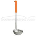 Alegacy Stainless Steel Optima Line One Piece Color Coded Ladle, 8 Ounce Capacity.