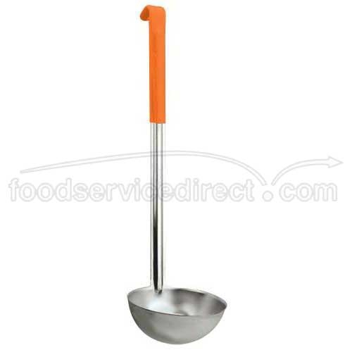 Alegacy Stainless Steel Optima Line One Piece Color Coded Ladle, 8 Ounce Capacity.