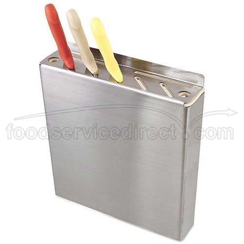 Alegacy Stainless Steel Knife Rack, 12 x 12 7/8 x 2 1/2 inch.