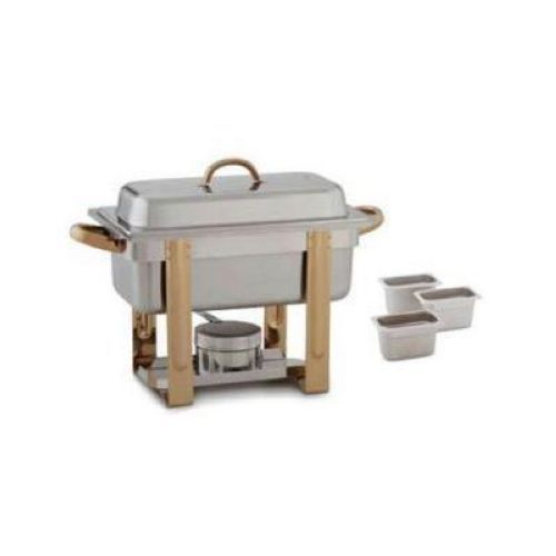 Alegacy The Original Six In One Gold Accented Chafer With Three 88194 Pan, 1/3 X 2 Inch