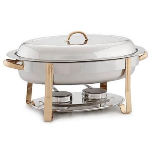 Alegacy Gold Accented Oval Chafer- 6 Quart Capacity