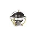 Alegacy Electric Savoir Round Electric Chafer with Brass Leg, 13 inch.