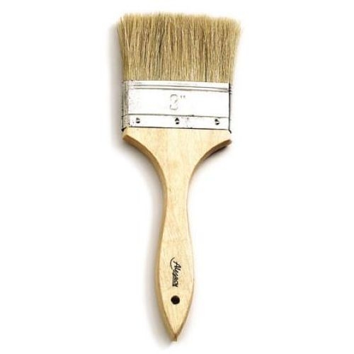 Alegacy Boar Hair Pastry Brush with Stainless Steel Band, 3 inch.