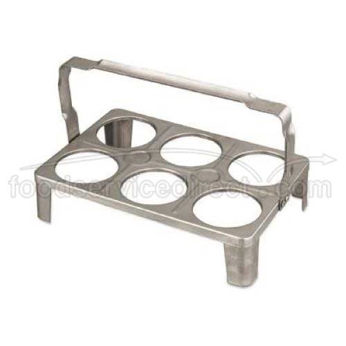 Alegacy Stainless Steel Flatware Basket - 6 Hole, 14 11/16 x 9 3/16 x 4 inch.