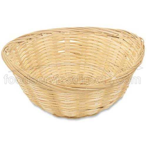 Alegacy Natural Oval Bamboo Basket, 9 X 6 3/4 X 2 1/2 Inch -- 12 Per Case