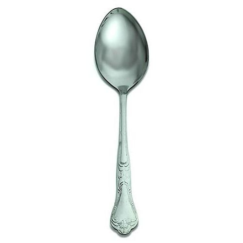 Alegacy Barocco Heavy Gauge Stainless Steel Solid Serving Spoon, 11 inch.