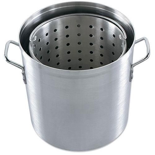 Alegacy Eagleware Aluminum Stock Pot with Lid and Basket, 80 Quart.