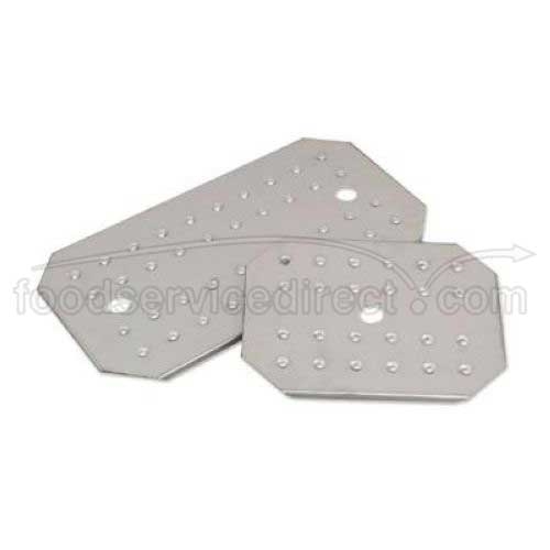 Alegacy 18/8 Stainless Steel Half Size Finger Hole False Bottom Only, 17 x 9 x 9/16 inch.
