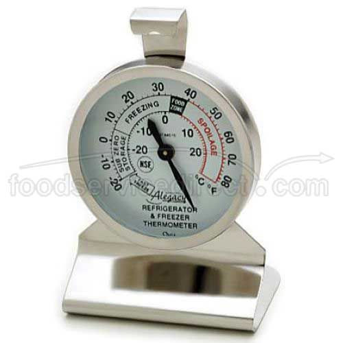 Alegacy Dial Refrigerator And Freezer Thermometer, 2 3/4 Inch Height