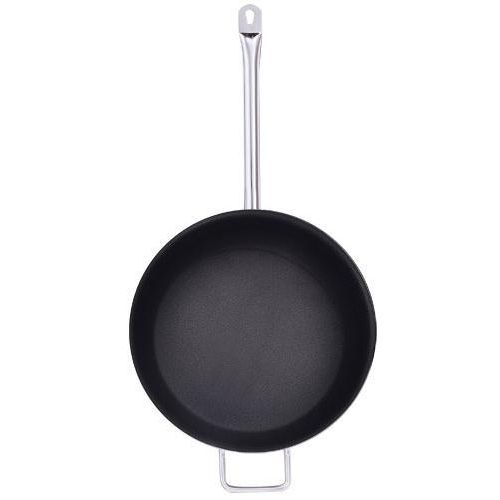 Alegacy Teflon Xtra Optima 18/8 Stainless Steel Fry Pan with Helper Handle, 14 inch.