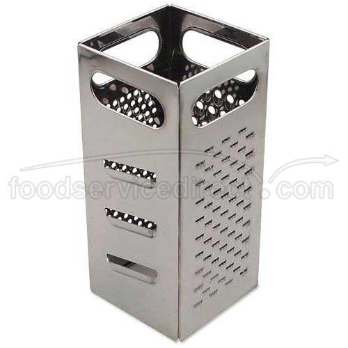 Alegacy Stainless Steel Square Four Surface Grater, 9 inch Height.