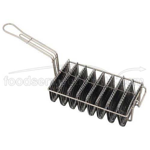 Alegacy Chrome Plated Taco Basket, 12 x 7 1/4 x 4 inch.