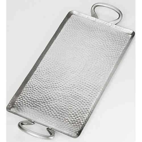 American Metalcraft Hammered Stainless Steel Small Rectangle Griddle, 21 3/4 inch Length -- 6 per case.
