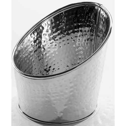 American Metalcraft Hammered Stainless Steel Angled Beverage Tub, 6 inch Dia. -- 24 per case.