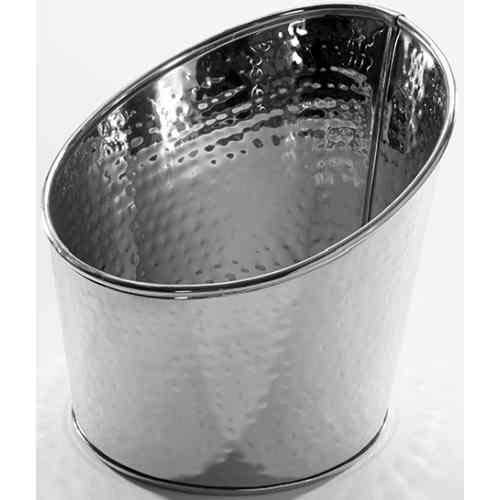 American Metalcraft Hammered Stainless Steel Angled Beverage Tub, 7 inch Dia. -- 24 per case.