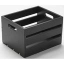 American Metalcraft Black Wood Crate, 10 1/4 inch Length -- 4 per case.