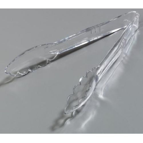 Carlisle Carly Polypropylene Clear Utility Tong, 9 inch.