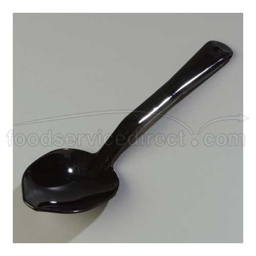 Black Solid Serving Spoon 11 inch One-Piece Polycarbonate