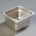 4 inch Depth DuraPan 18-8 Stainless Steel Light Gauge One Sixth Size Food Pan