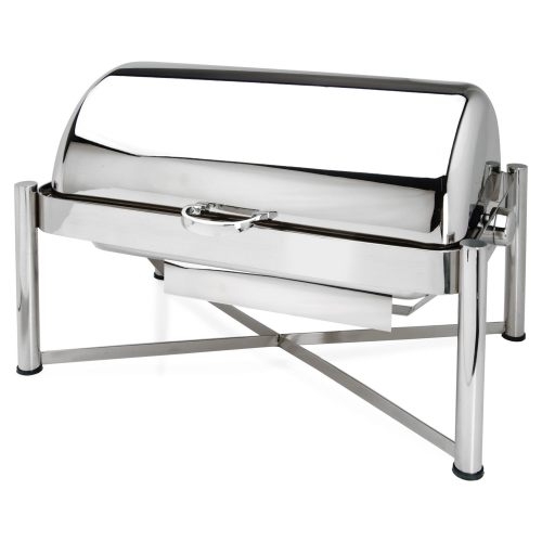 Eastern Tabletop Pillard Collection Stainless Steel Rectangular Rolltop Chafer, 8 Quart.