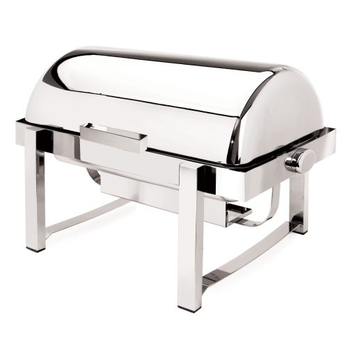 Eastern Tabletop P2 Collection Stainless Steel Rectangular Rolltop Chafer, 8 Quart.