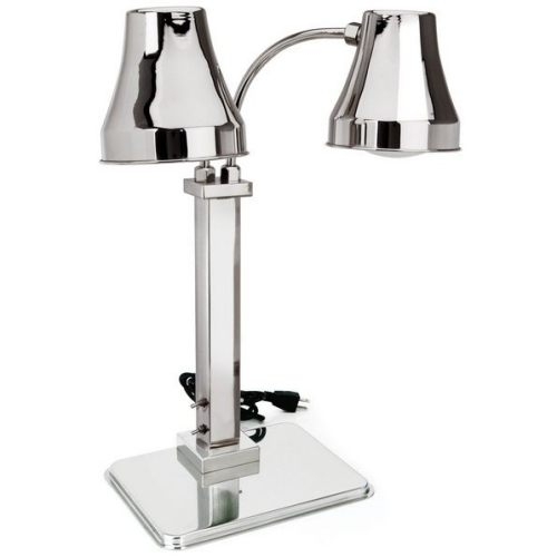 Eastern Tabletop Stainless Steel P2 Pillard Square Double Self Standing Heat Lamp Warmer.