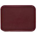 Cambro Dark Cranberry Camwear Rectangular Non-Skid Tray, 14 x 18 inch -- 12 per case.